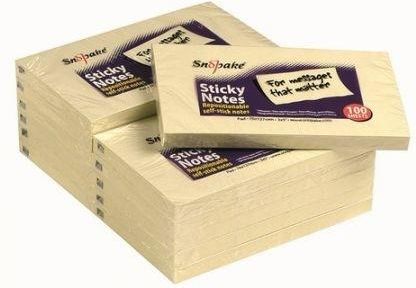 Snopake Karteczki samoprzylepne 127x76 zółte 100 kartek
