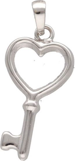 Lovrin Złota zawieszka 585 białe złoto klucz serce 0,85 g