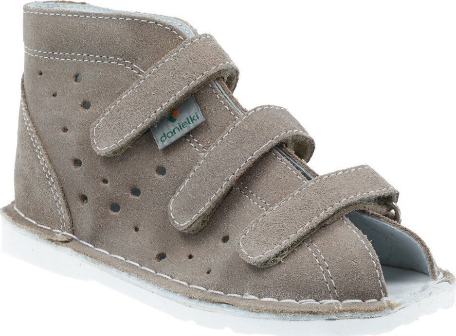 Danielki Kapcie Danielki T235L profilaktyczne obuwie beż BABY BOY 34