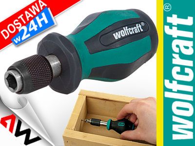 Wolfcraft Wkrętak z uchwytem szybkomocującym na bity Wolfcraft - krótki