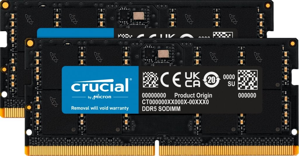 Pamięć do laptopa Crucial 128GB [2x64GB 5600MHz DDR5 CL46 SODIMM]