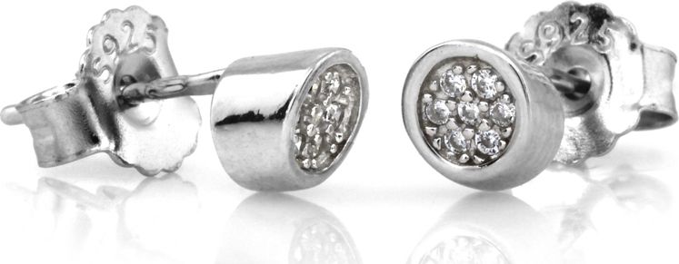 Lovrin Srebrne kolczyki 925 sztyft z cyrkonią 1,18g