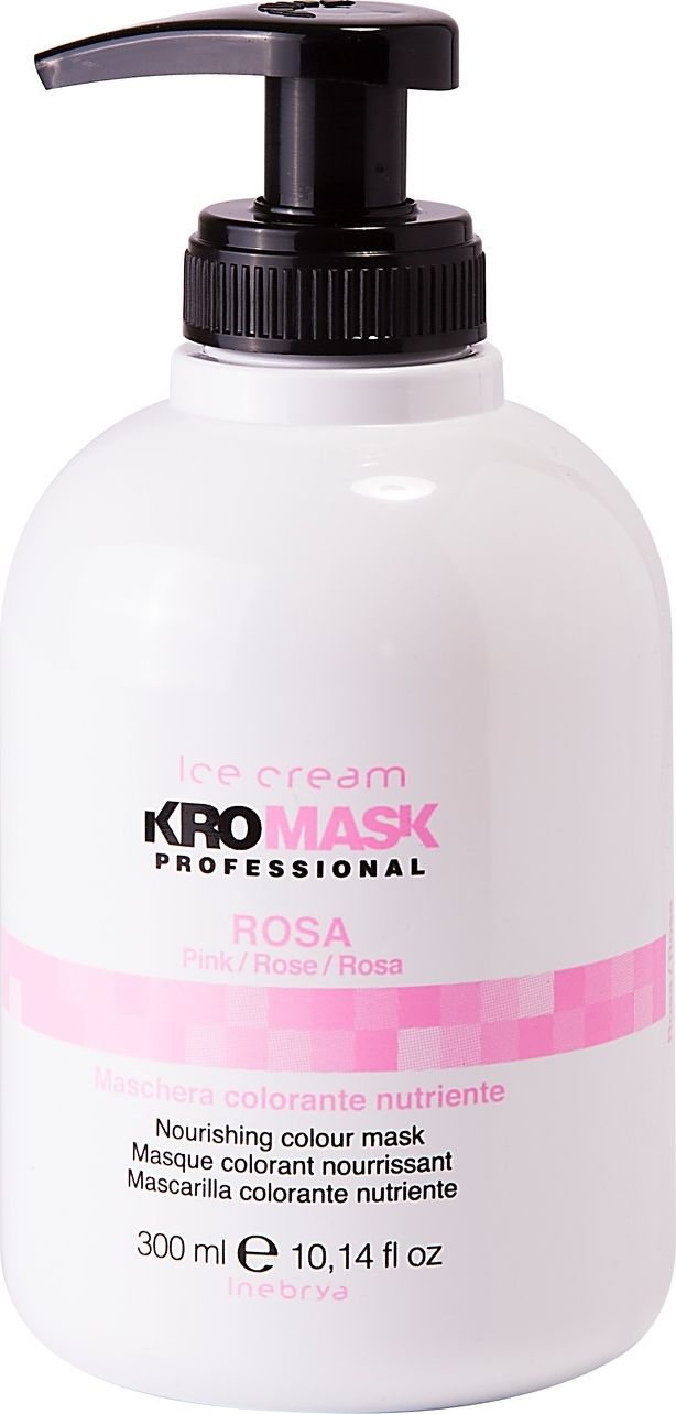Inebrya Ice Cream Kromask Professional Rosa maska do włosów po koloryzacji Pink 300ml
