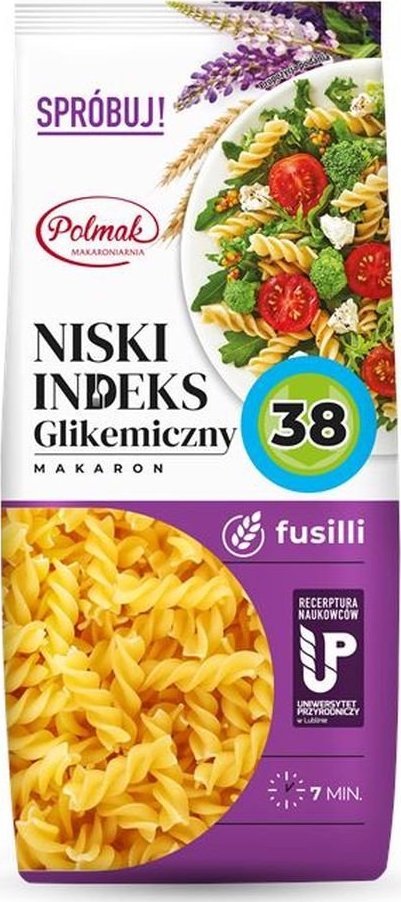 Pol-Mak Polmak Makaron świderki z niskim indeksem glikemicznym 250 g