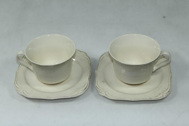 Chodzież Zestaw Deserowy 2 Filiżanki Ceramika Chodzież