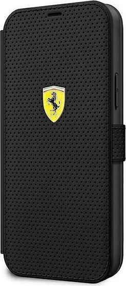Ferrari Ferrari FESPEFLBKP12MBK iPhone 12/12 Pro 6,1" czarny/black book On Track Perforated