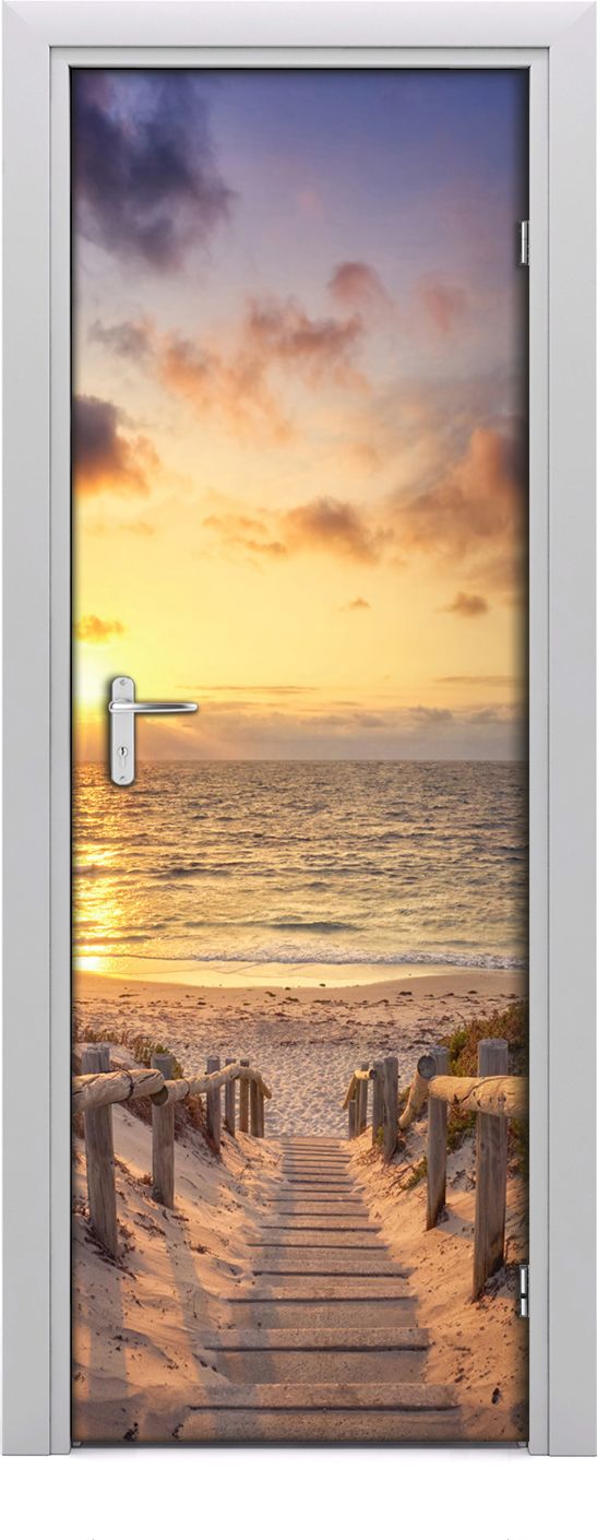 Tulup Fototapeta samoprzylepna na drzwi 75 x 205 cm Droga do plaży