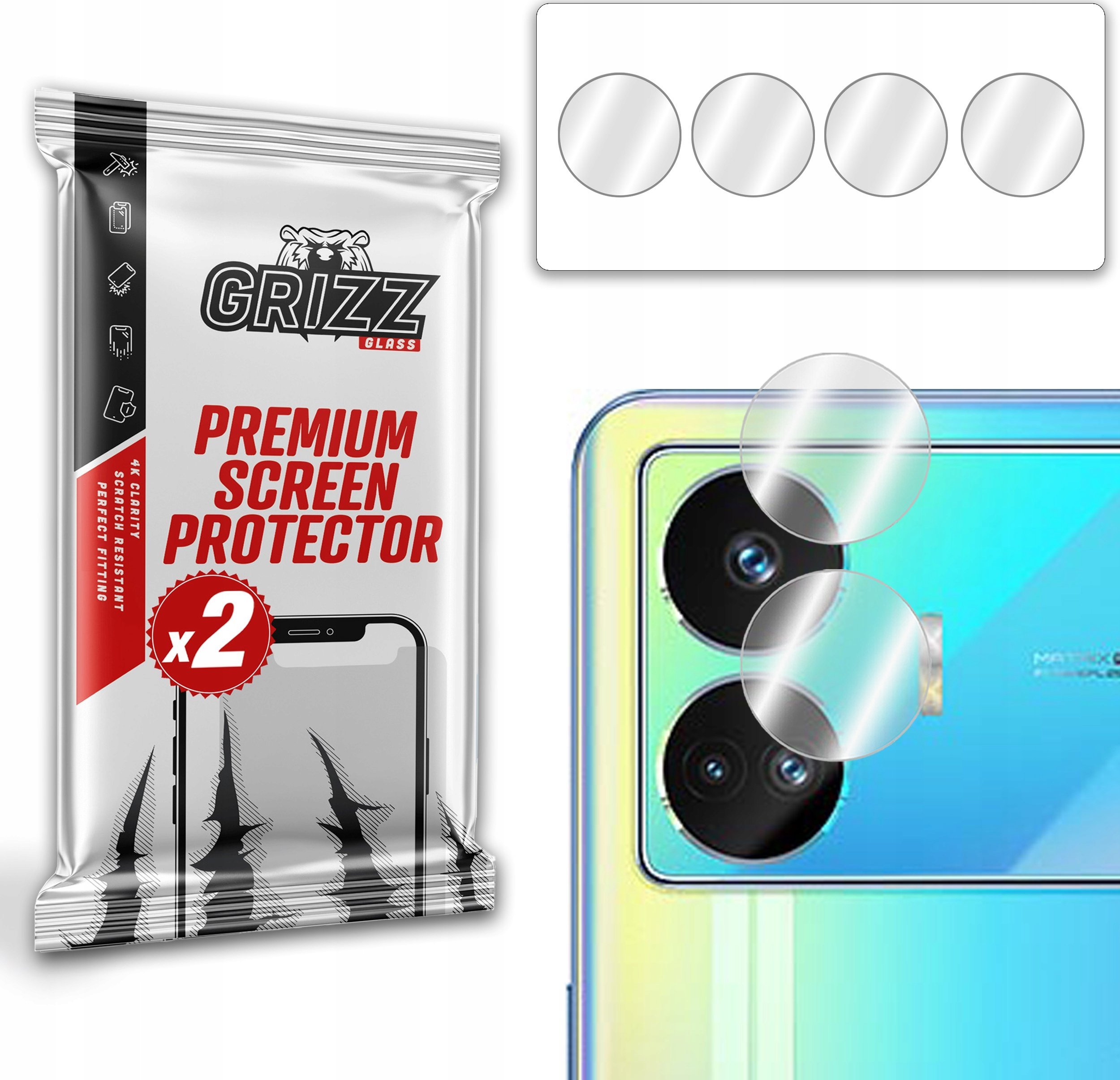 GrizzGlass Szkło na aparat GrizzGlass HybridGlass Camera do Realme GT Neo5 SE