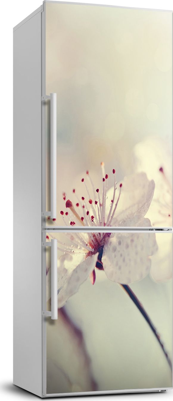 Tulup Naklejka samoprzylepna na lodówkę 60x180 cm Kwiaty wiśni