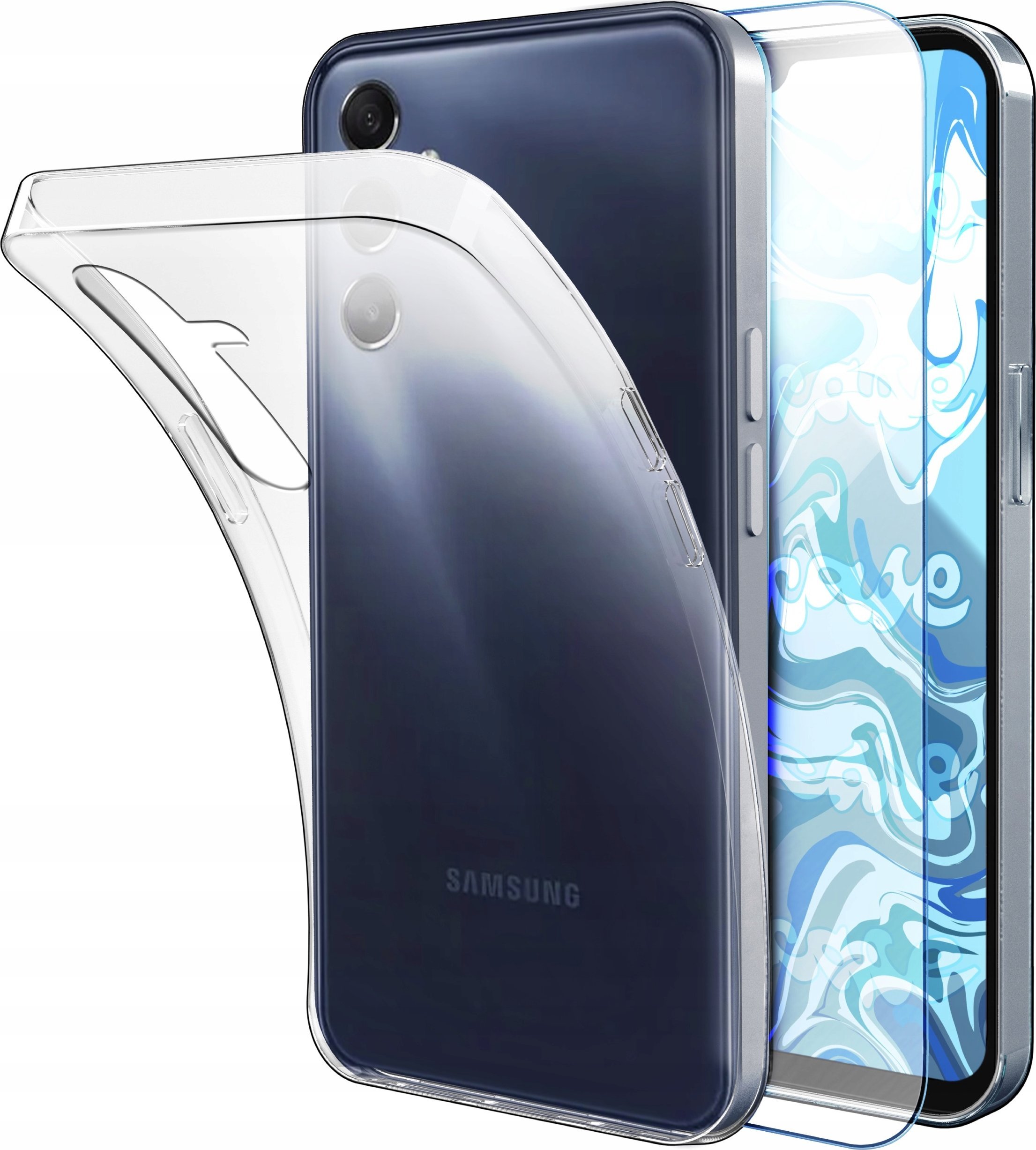 Hello Case ETUI DO SAMSUNG GALAXY M34 5G / A25 5G GUMOWE OBUDOWA SILIKON SZKŁO 9H
