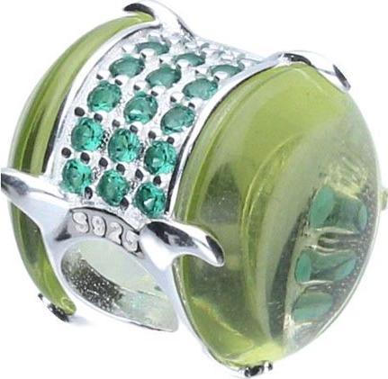 Lovrin Srebrna zawieszka 925 Z ZIELONYMI CYRKONIAMI 2,62g