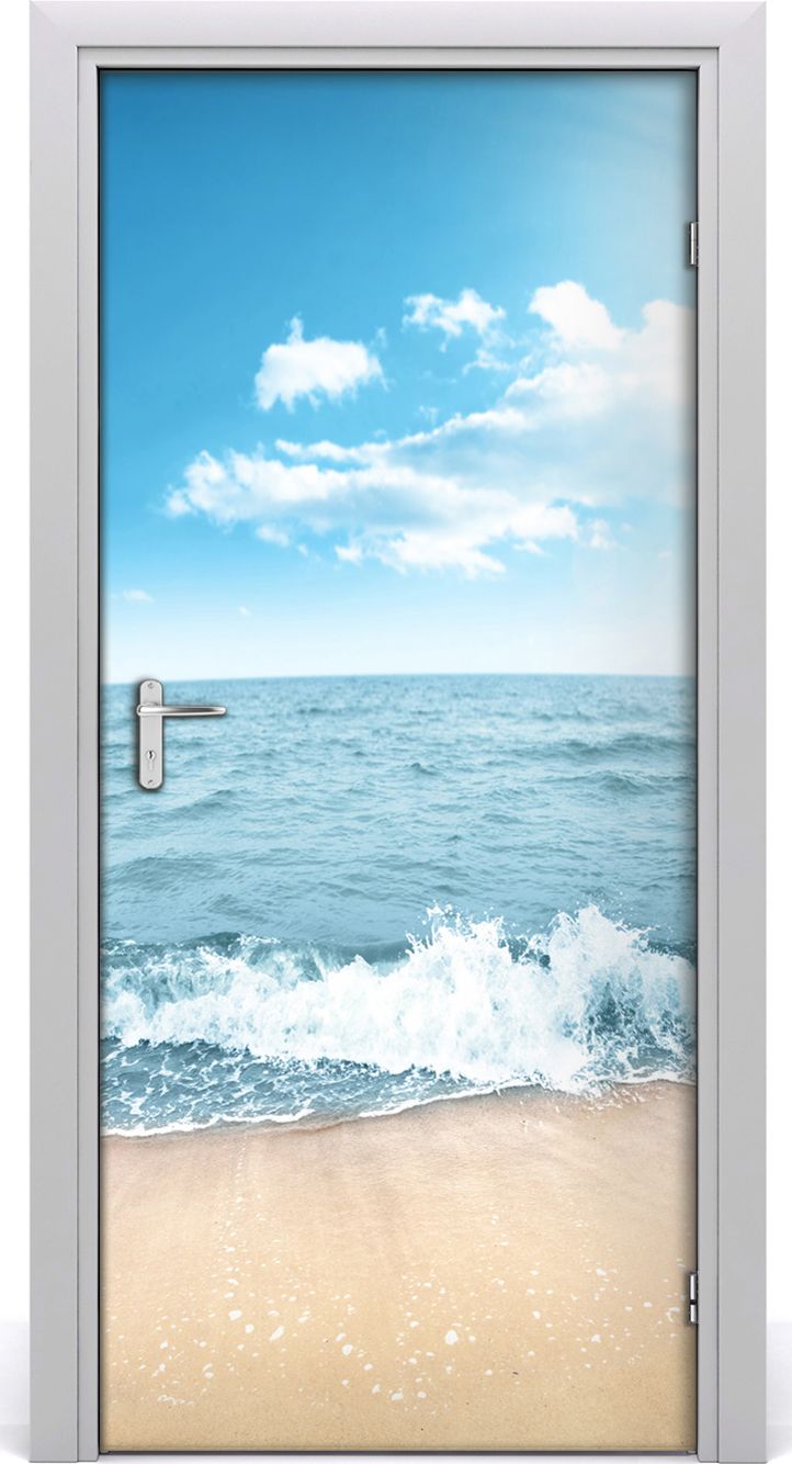 Tulup Fototapeta samoprzylepna na drzwi 95 x 205 cm Plaża i morze