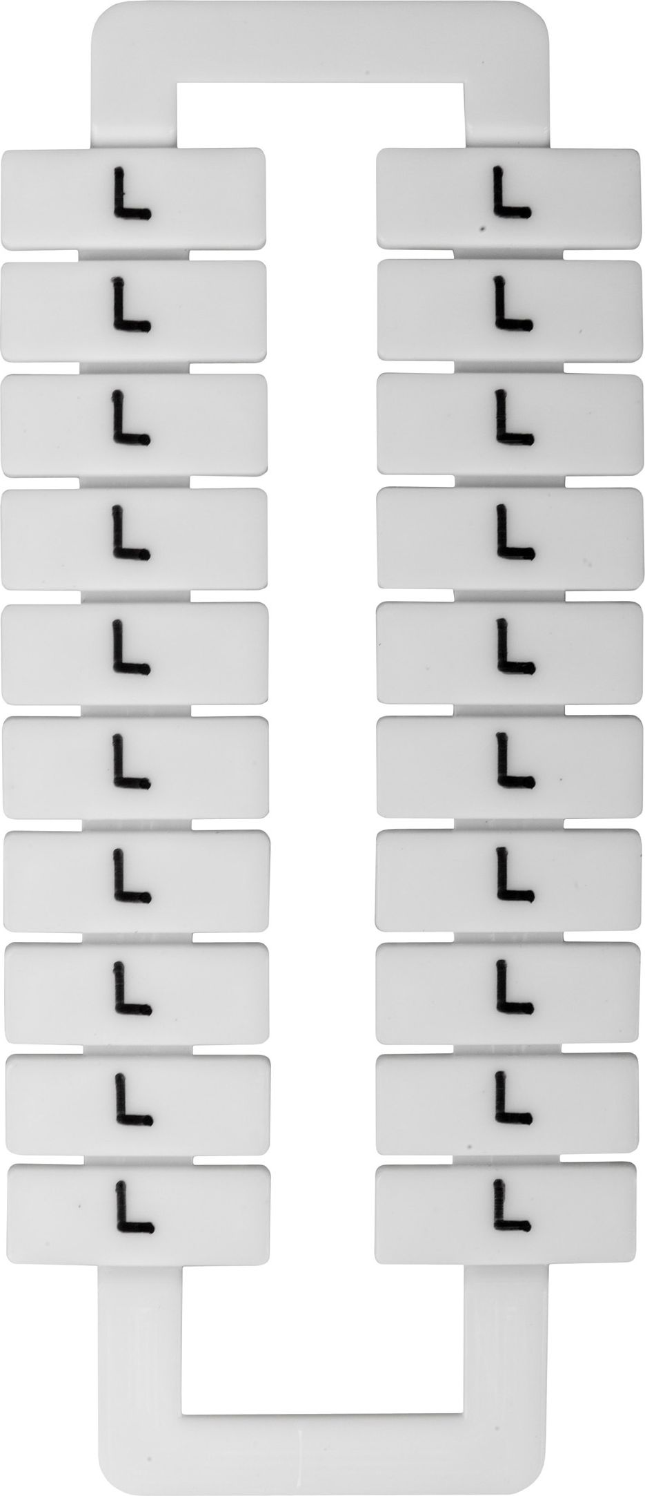 EM Group Oznacznik do złączek szynowych 2,5-70mm2 /L/ biały 20szt. (43192)
