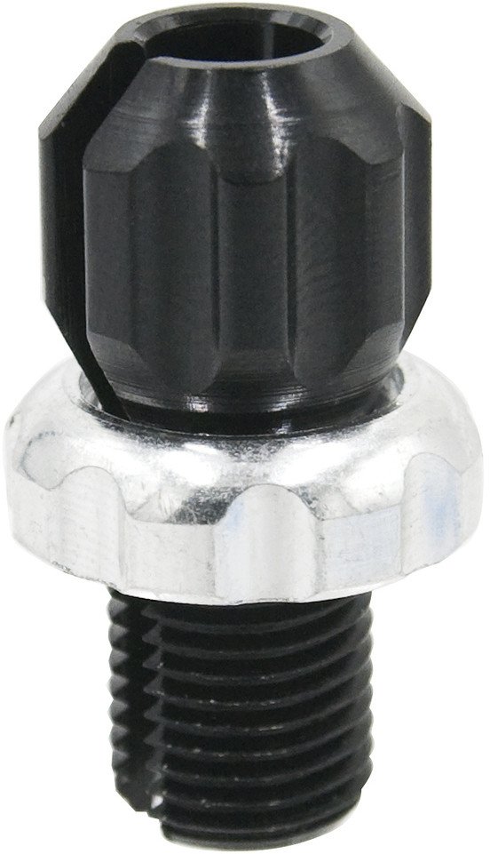 Śruba regulacyjna dźwigni hamulca Alligator, aluminiowa, M10, srebrno-czarna.