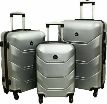 Kemer Zestaw 3 walizek PELLUCCI RGL 720 Srebrny