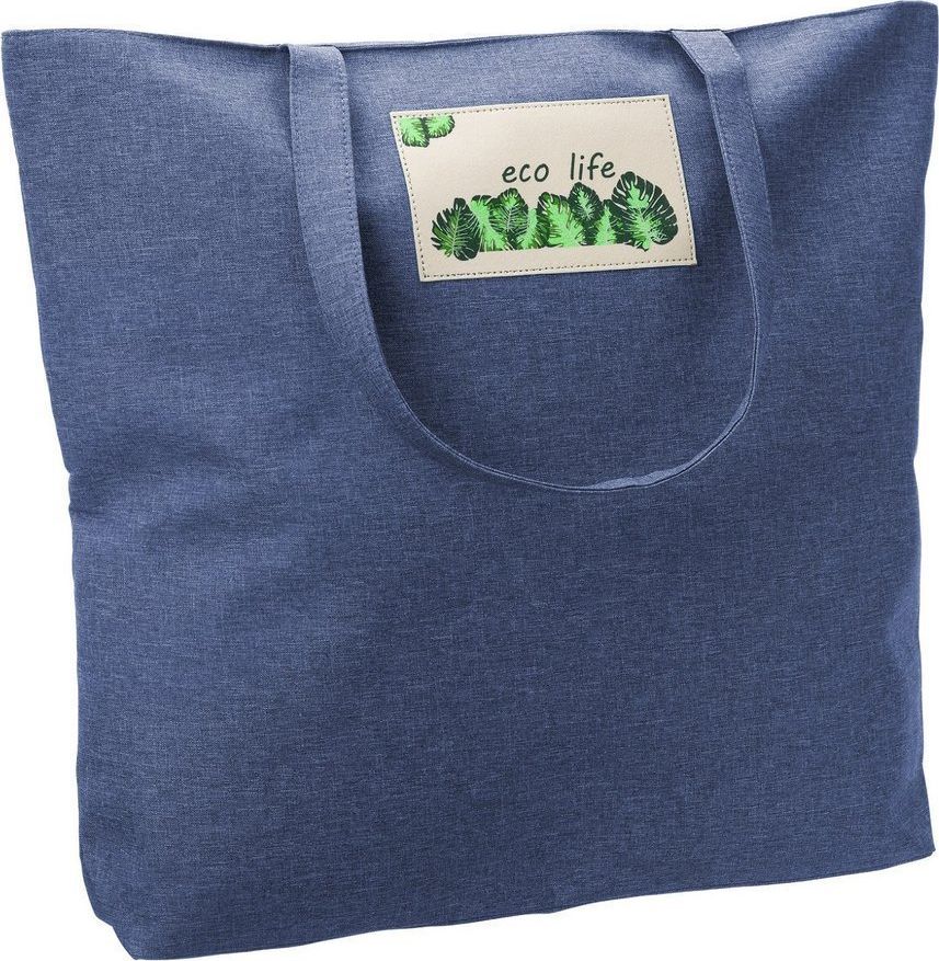 Duża pojemna torebka torba shopper a4 ekologiczna naszywka