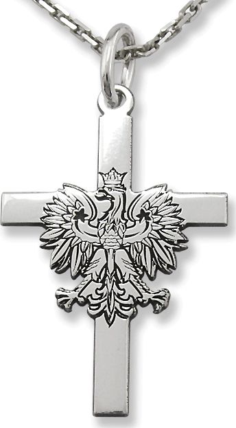 WĘC - Twój Jubiler Krzyżyk srebrny z orzełkiem KR-9