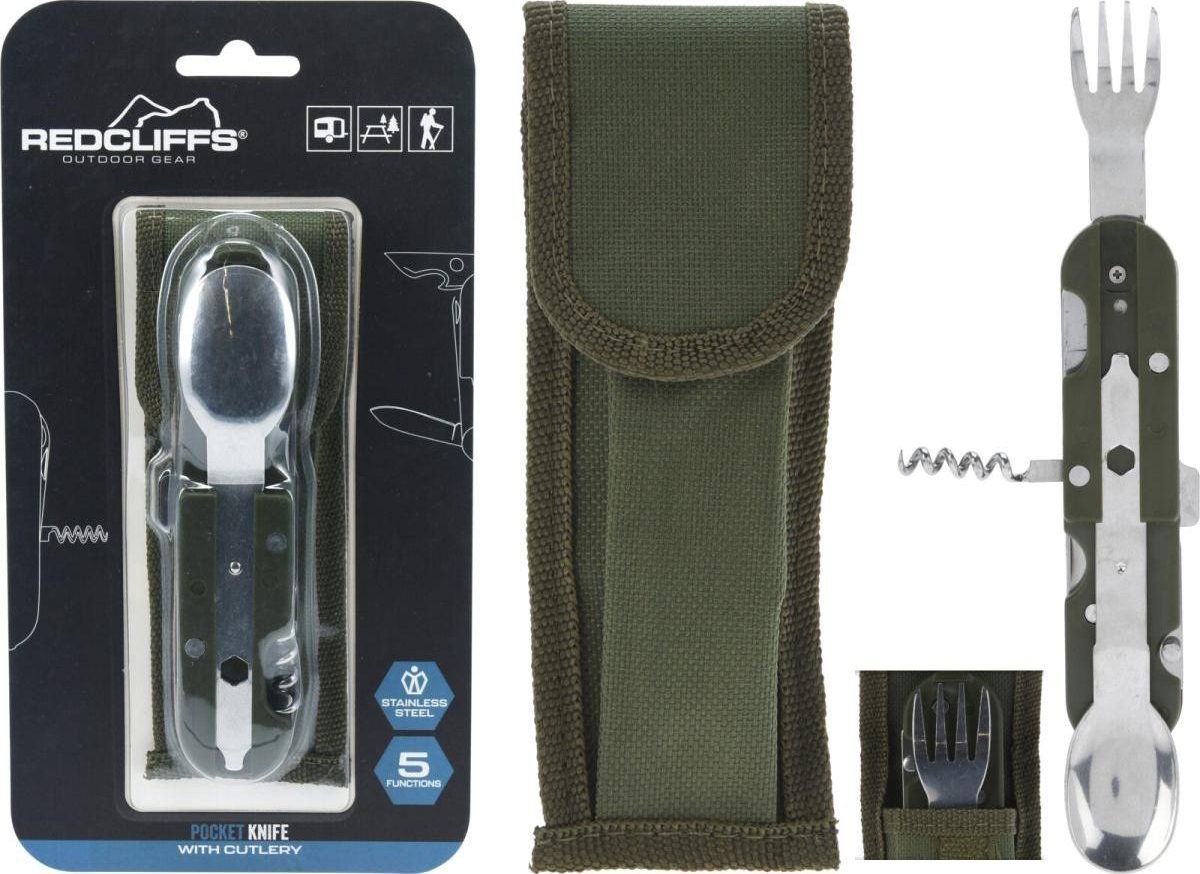 Redcliffs ZESTAW SURVIVALOWY TURYSTYCZNY SCYZORYK ZE SZTUĆCAMI 5w1