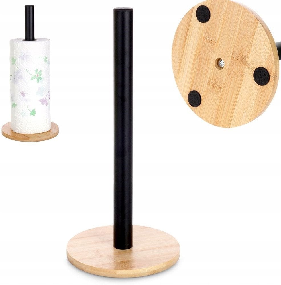 Vilde Stojak na ręcznik papierowy metalowy czarny 32,5 cm