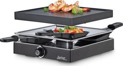 Hurtel Raclette/grill stołowy, dla 4 os., 22,5 x 21,5 x 13,5 cm RACLETTE4 CLASSIC / Spring