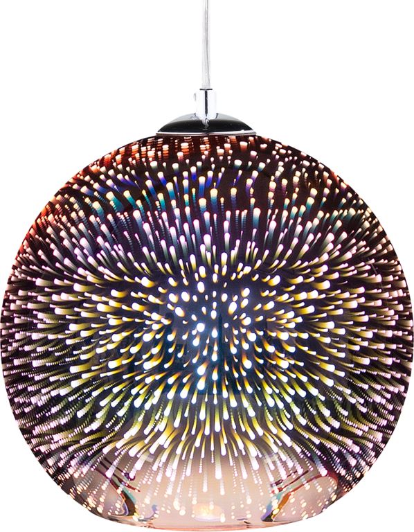 Lampa wisząca Beliani Lampa wisząca szklana miedziana SESSERA