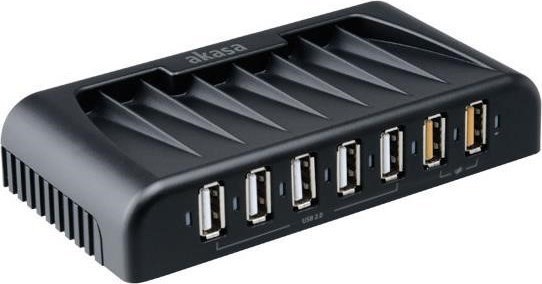 HUB USB Akasa 7x USB-A 2.0 (AK-HB-12BKCM)