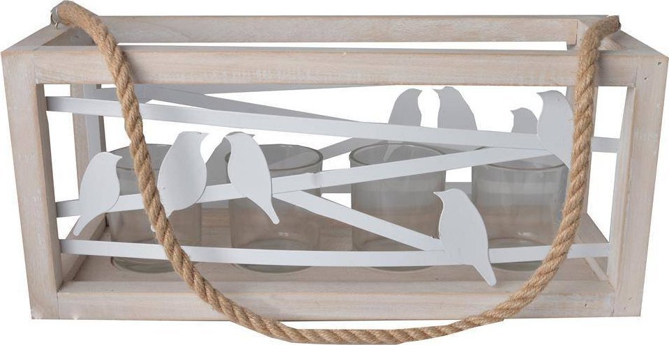 Upominkarnia Świecznik drewniany na 4 świece