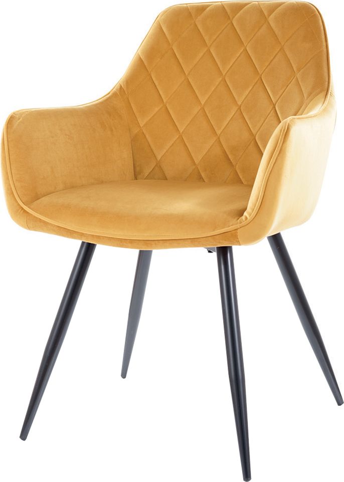 Selsey SELSEY Krzesło tapicerowane Brisheapp żółte