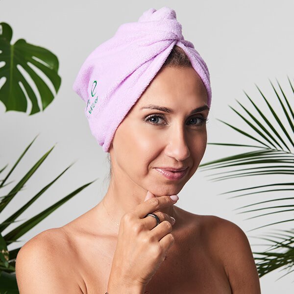 Yeye Pareo w zestawie z turbanem i opaską Velvet YEYE Fioletowy