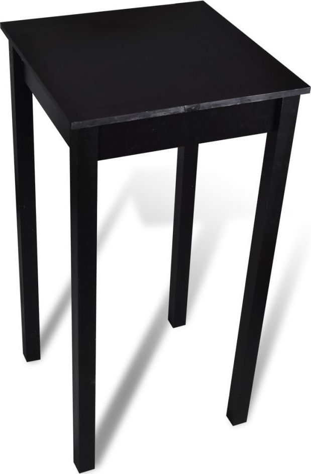 vidaXL Stolik barowy z MDF, czarny, 55 x 55 x 107 cm