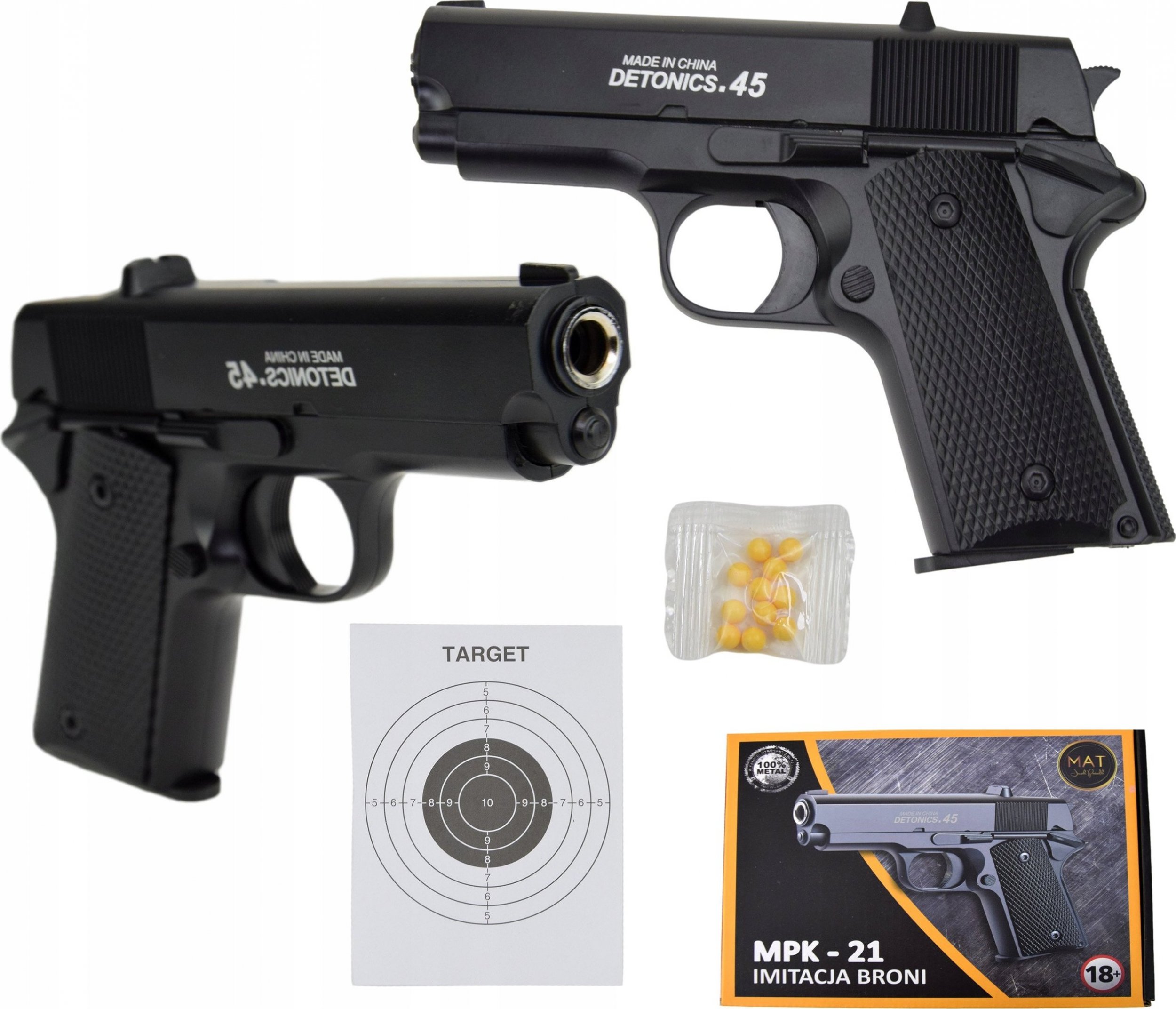 Skleplolki PISTOLET NA KULKI 6MM REPLIKA ASG DETONICS.45