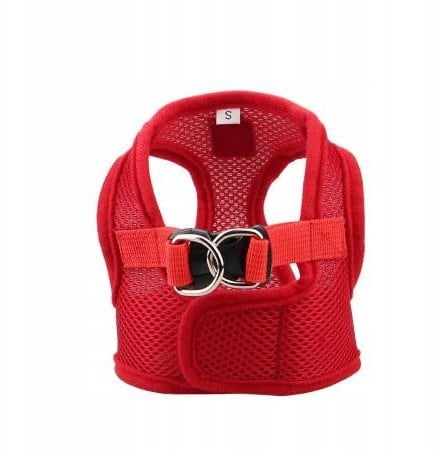 Szelki, dla psa, czerwone, bezuciskowe, XS, ob.klatki 33cm/dł.klatki 12cm