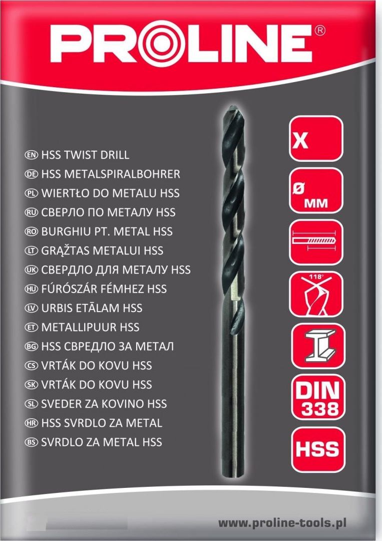 Wiertło Pro-Line WIERTŁO DO MET HSS DIN338 SZLIF.KR. 6.5MM SZT.1 PUD. PROLINE