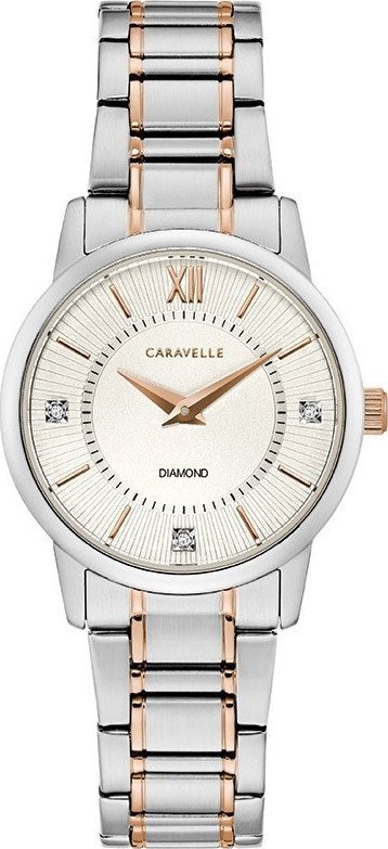 Zegarek Caravelle Zegarek damski Caravelle 45P110 srebrny