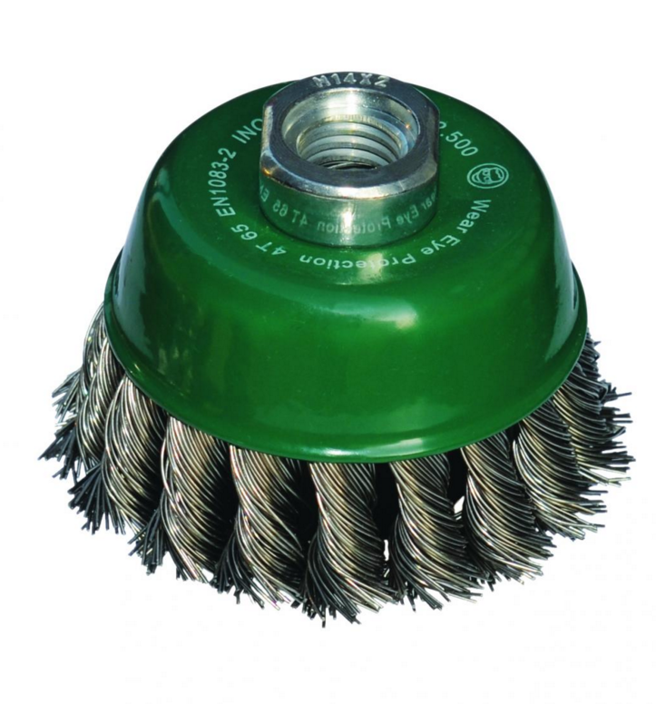 Abraboro Szczotka doczołowa drut splatany ze stali nierdzewnej 65mm - AB99040012