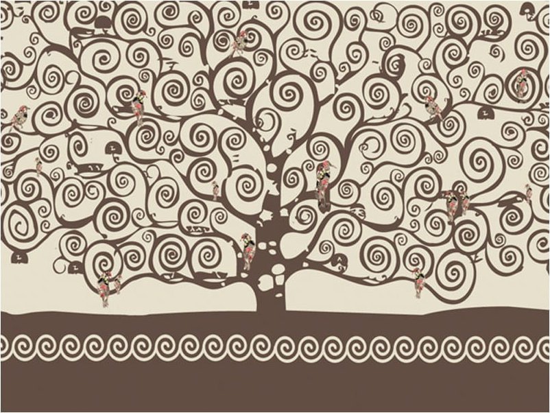 DecoNest Fototapeta - Spiral branches - 300X231