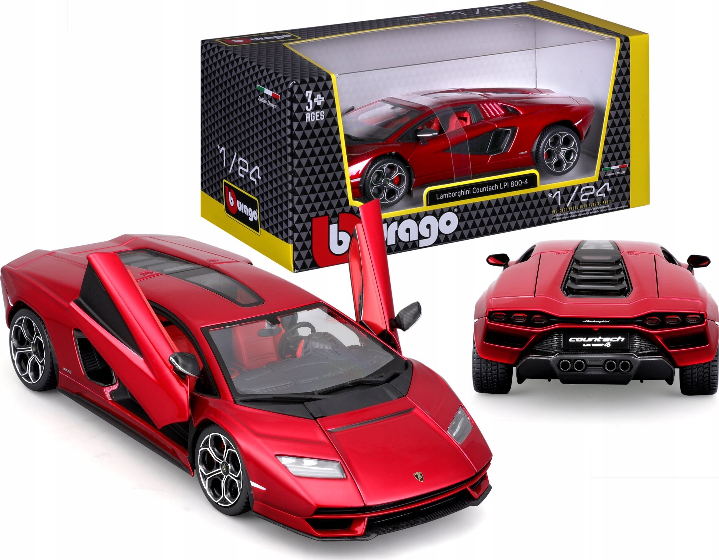 Bburago BBU 1:24 Lamborghini CountachLPI 800-4 Red 21102RD
