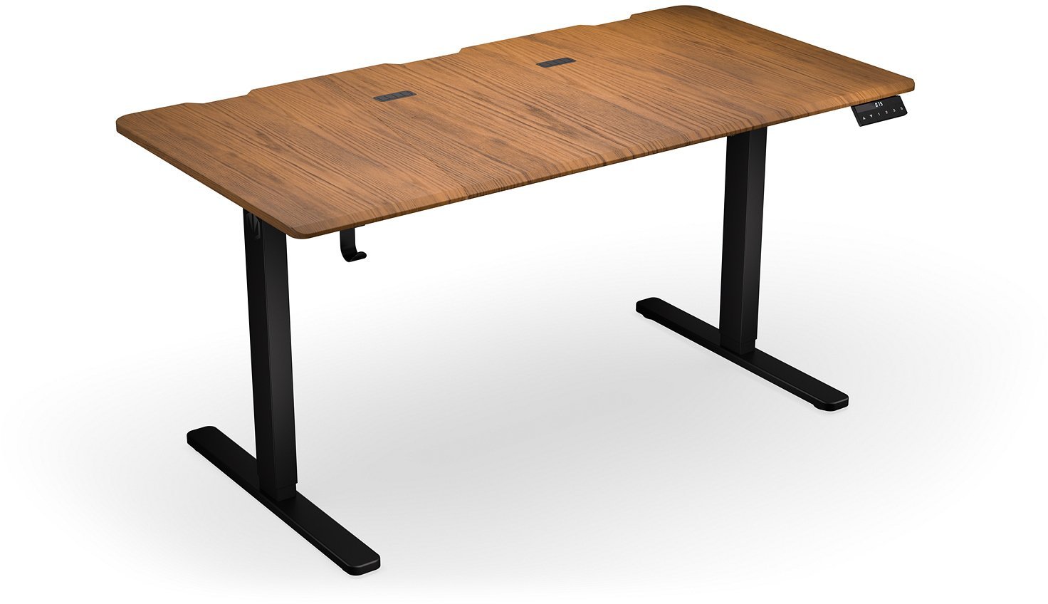 Biurko Endorfy Atlas L Electric Dark Wood Ciemnobrązowe 150 cmx76 cm