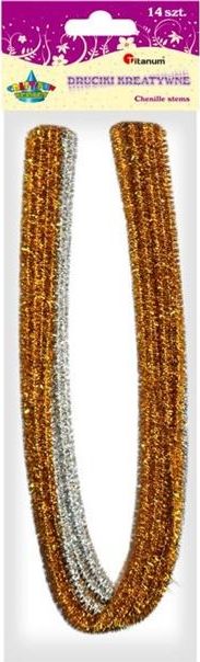 Titanum Druciki metalizowane 0,6x50cm 14szt