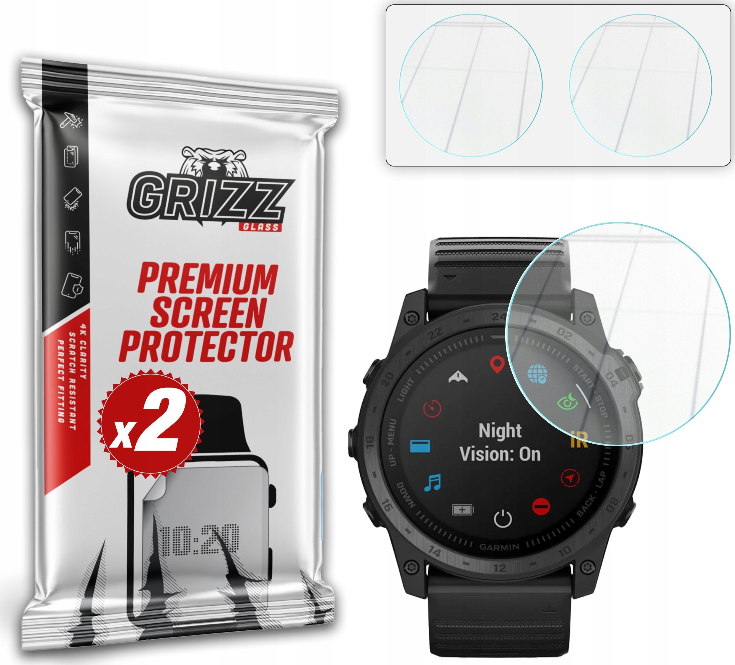 Szkło hybrydowe GrizzGlass HybridGlass do Garmin tactix 7