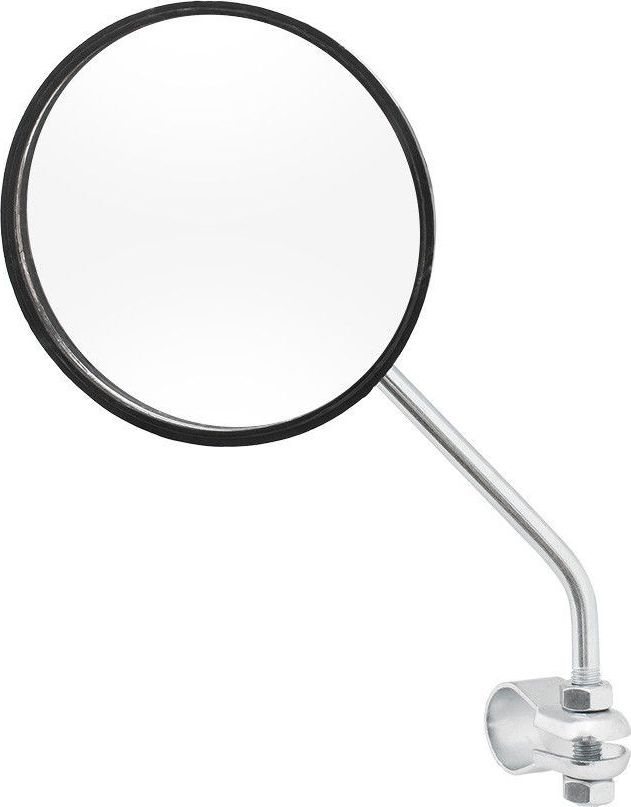 Lusterko rowerowe okrągłe WR-duże-krótkie ramie mocowane na obejmę uniwersalny