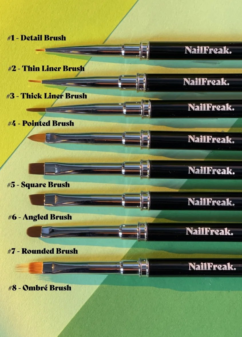 Nailfreak NailFreak Pensel Sæt m/8 pensler