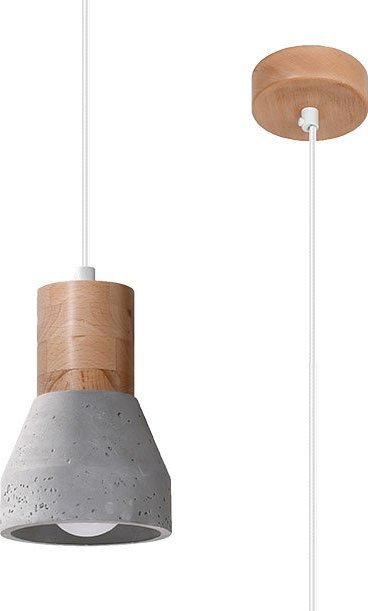 Lampa wisząca Lumes Szara lampa wisząca betonowa - S165-Agira