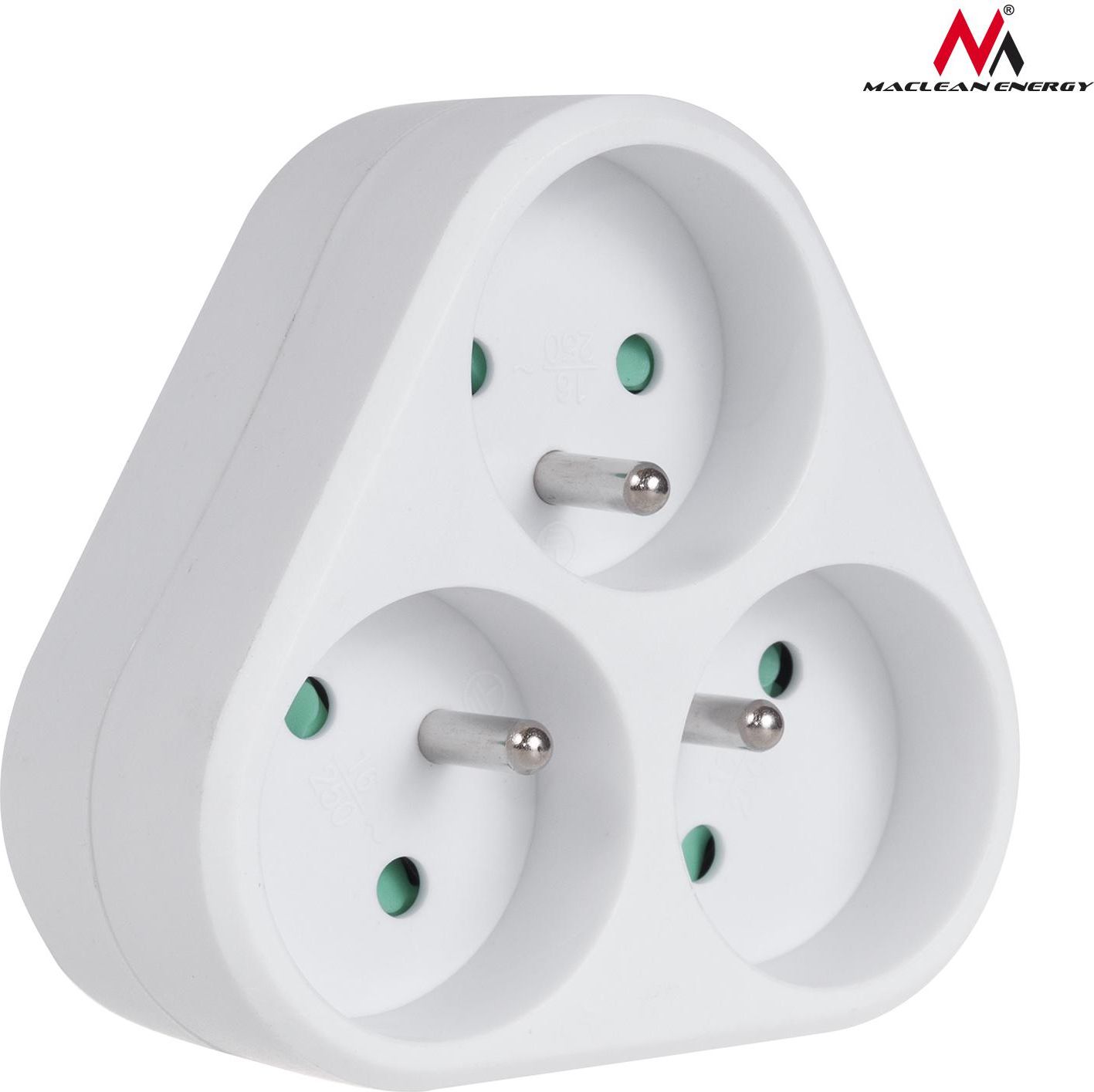 Maclean Gniazdko prądowe x3 z uziemieniem MCE214 -MCE214