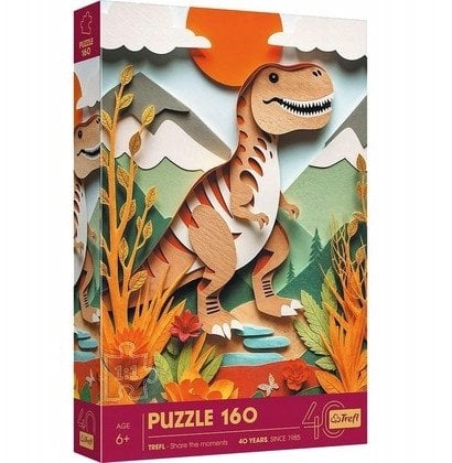 Trefl Puzzle z efektem 3D - 40-lecie Trefl - Dinozaur 160 elementów (40048)