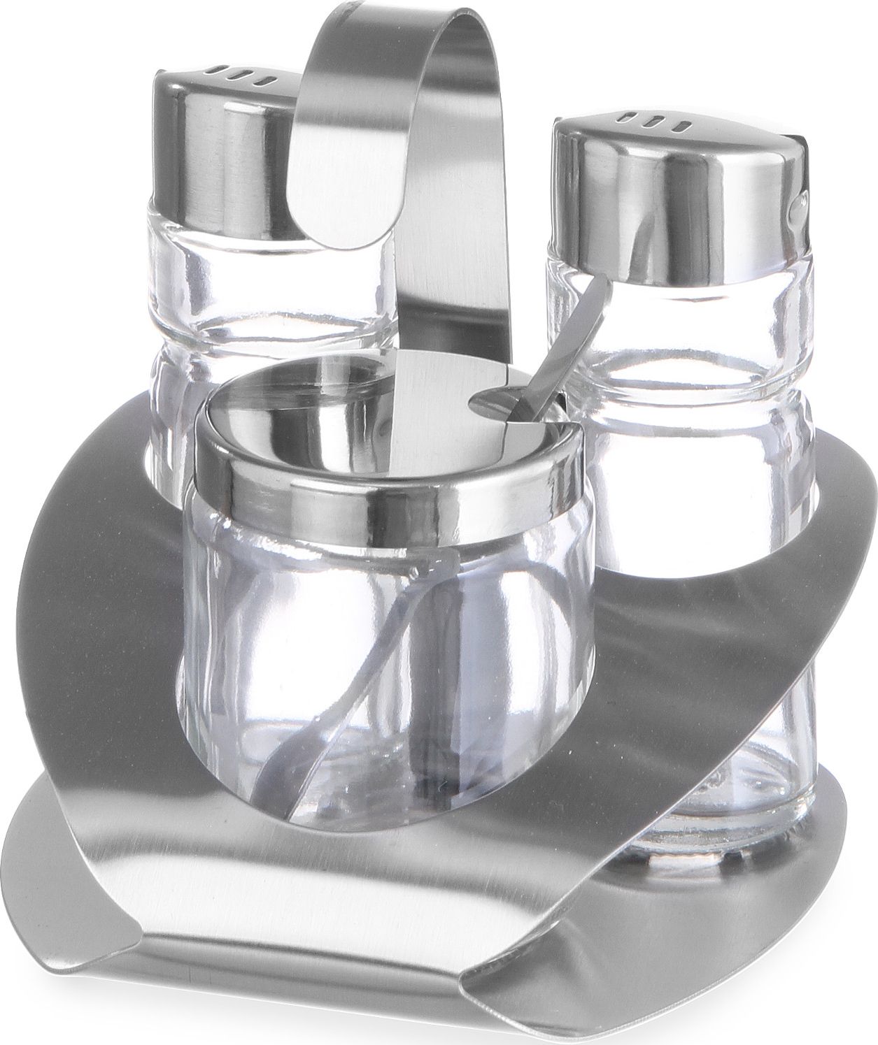 Hendi Zestaw do przypraw ze stali nierdzewnej sól pieprz musztarda - Hendi 465332 Zestaw do przypraw ze stali nierdzewnej sól pieprz musztarda - Hendi