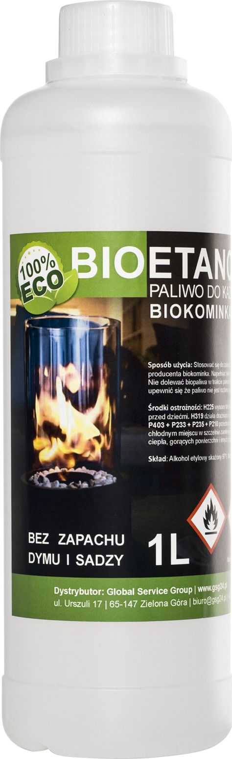GSG Bioalkohol bioetanol BIO paliwo do biokominka 1L Bioalkohol bioetanol BIO paliwo do biokominka 1L (1009194) - 1009194