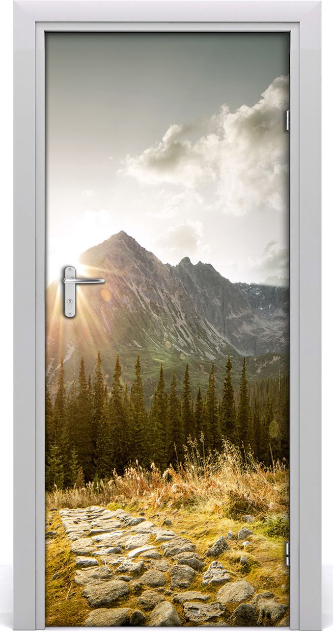 Tulup Fototapeta samoprzylepna na drzwi 85 x 205 cm Sunset Tatra