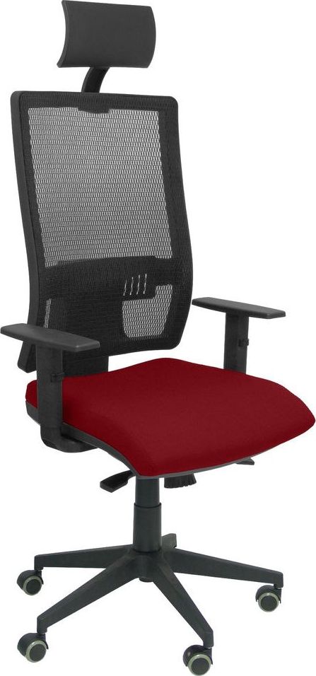 Krzesło biurowe Piqueras y Crespo Horna z zagłówkiem Kasztanowe