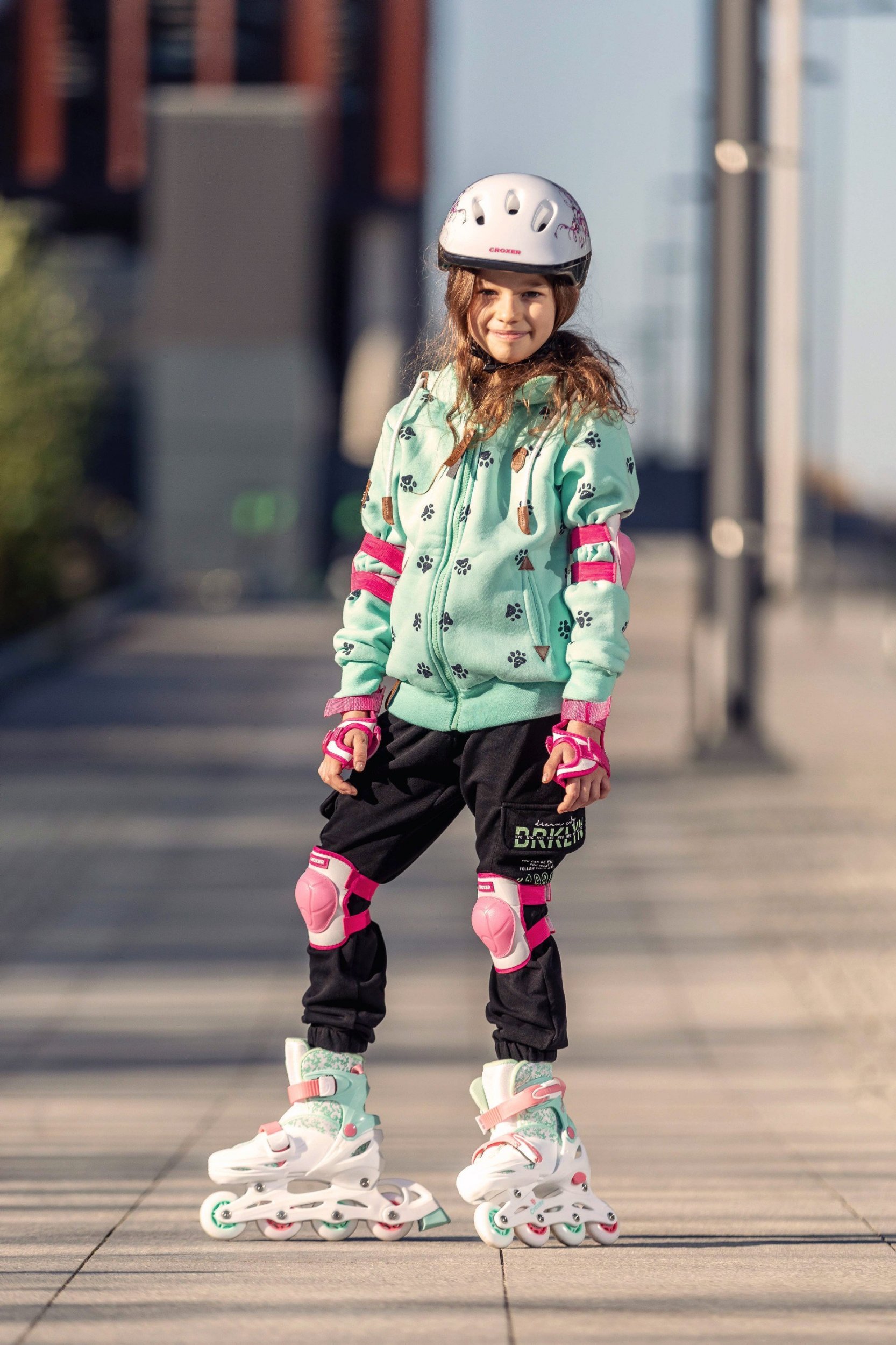 Rolki Croxer Inez rekreacyjne regulowane białe r. 30-33